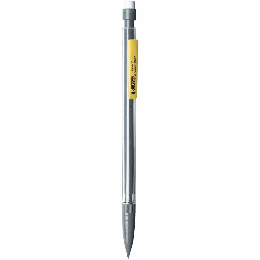 BIC Mechanical Pencil, 0.5 mm Lead, Clear Barrel, Singles