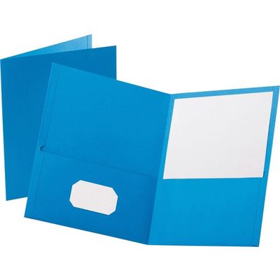 Oxford Letter Pocket Folder, Light Blue