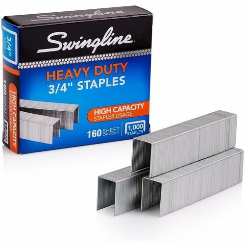 Swingline Premium Heavy-Duty Staples, 3/4" Leg, Holds 160 Sheets, Box of 1000