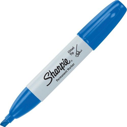 Sharpie Large Barrel Permanent Marker, Chisel Point, Blue