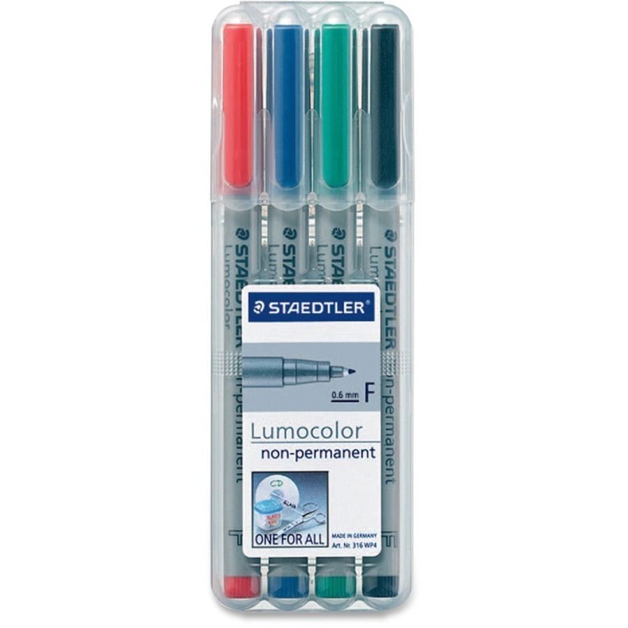 Staedtler Lumocolour Fine Markers, 06, Non Permanent