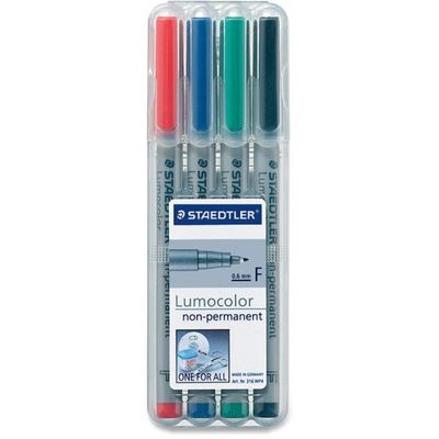 Staedtler Lumocolour Fine Markers, 06, Non Permanent