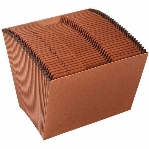 Pendaflex expanding File Pockets, Letter Size, 8 1/2" x 11", 31 Pockets, Red Fiber