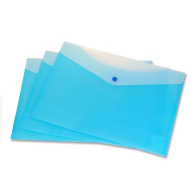 Letter Vinyl File Pocket, 2 Pockets, Blueberry