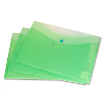 Letter Vinyl File Pocket, 2 Pockets, Lime