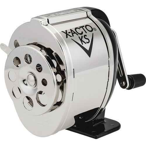 X-Acto KS Manual Pencil Sharpener, Desktop , 8 Hole, Chrome