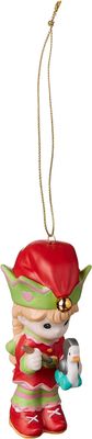 Precious Moments - Paint Your Christmas with Love 4th Annual Elf Bisque Porcelain Ornament
