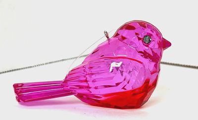 Pink Two Toned Hanging Bird