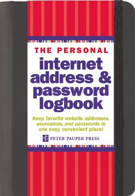 Internet Address &amp; Password Logbook, Black