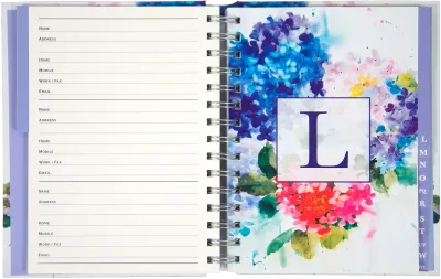 Hydrangeas Address Book, Large