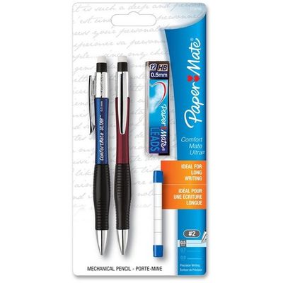 Paper Mate Comfortable Ultra Mechanical Pencils, #2 Lead, 0.5 mm , 2 Pack