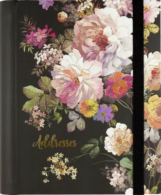 Large Address Book - Midnight Floral
