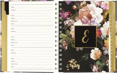 Large Address Book - Midnight Floral