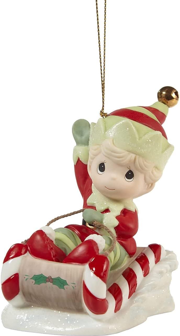 Precious Moments  - Christmas is Coming, Enjoy The Ride Annual Elf Ornament