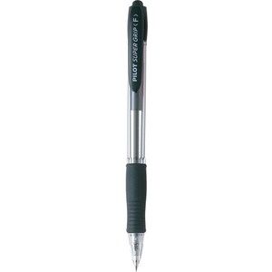 Pilot Super Grip Retractable Ballpoint Pen, Fine, Black