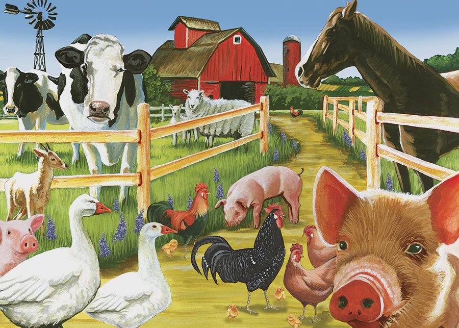 Cobble Hill 35 Piece Tray Puzzle – Farmyard Welcome