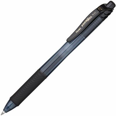 Pentel EnerGel-X Retractable Gel Pens, Medium  0.7 mm, Refillable, Black, Single
