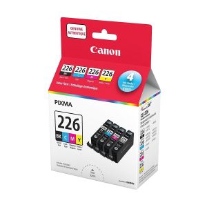 Canon CLI-226 Ink Cartridges, Black and Colour, 4 Pack