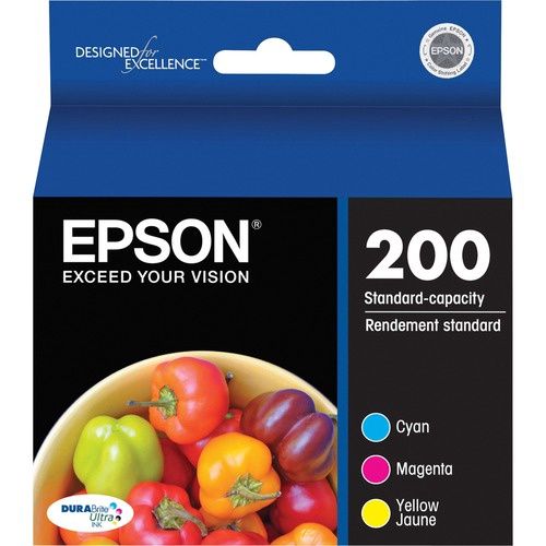 Epson 200 Ink Cartridges, 3 Pack Combo Pack, Cyan, Magenta &amp; Yellow
