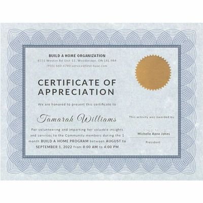 St. James  Regent Certificates, 24 lb, 8.50" x 11", Blue &amp; Silver With Seals, 25 Pack