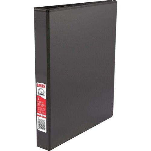 1" Round Ring Customizable, Binder View, Black