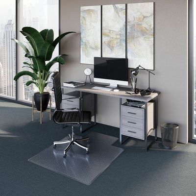 EverLife Chair Mat for Low Pile Carpet, 36"x 48" with Lip, Clear