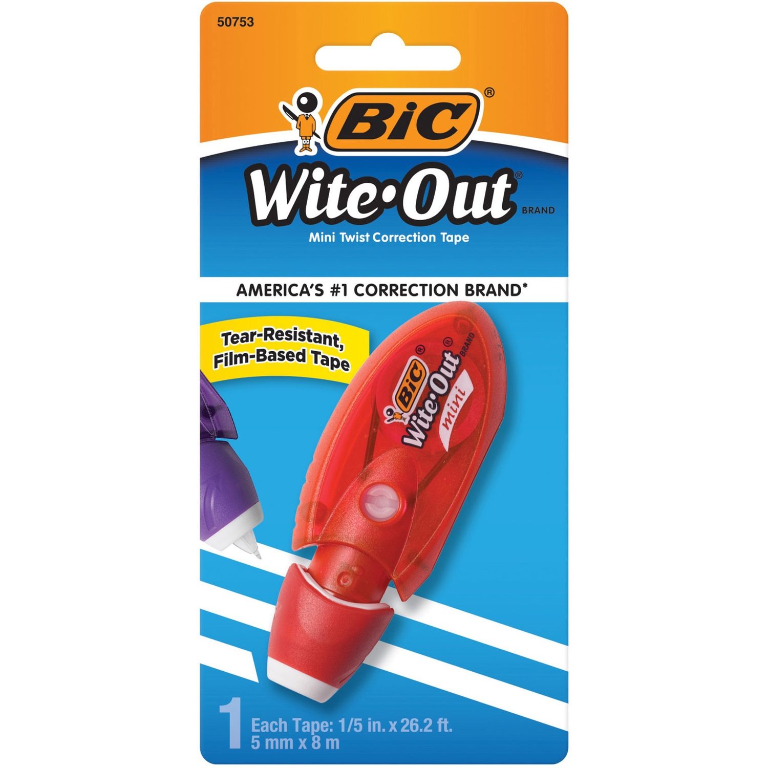 Wite-Out Mini Twist Correction Tape,  0.20" x  26.2 ft, White