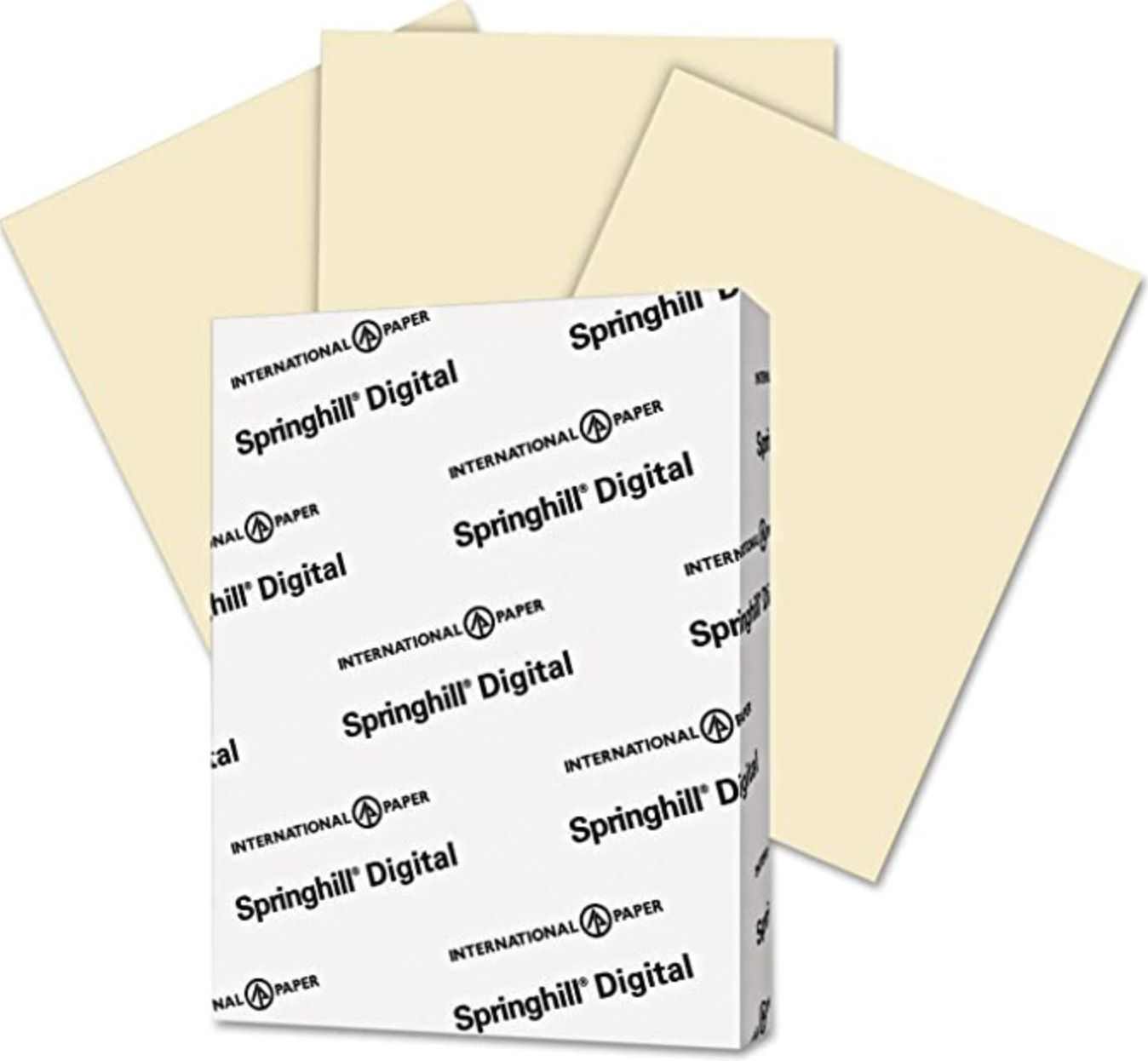 Springhill Vellum Bristol 67 lb Cover, 8.5" x 11", Ivory, Ream of 250