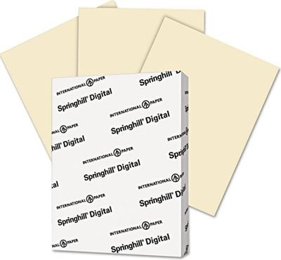 Springhill Vellum Bristol 67 lb Cover, 8.5" x 11", Ivory, Ream of 250