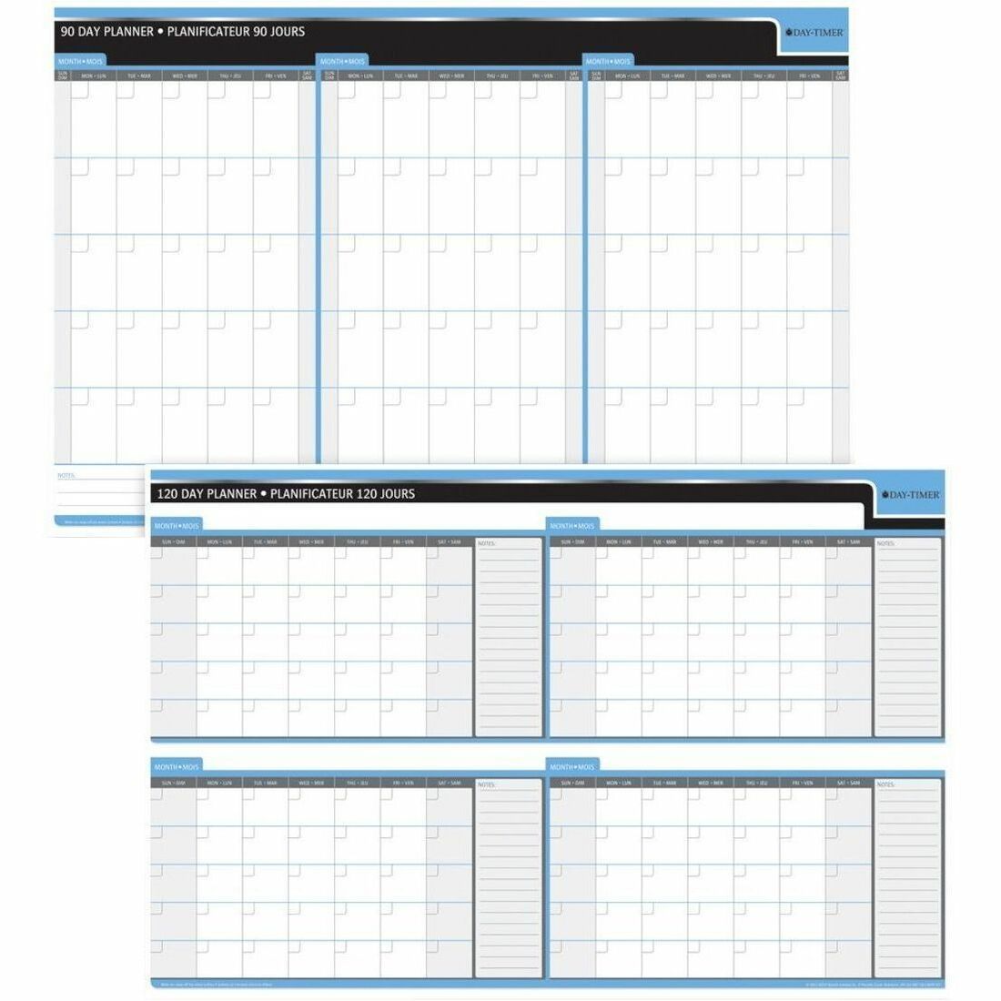 Quartet Double Sided Undated Planner, 24" x 36", Laminated, 90/120 Day