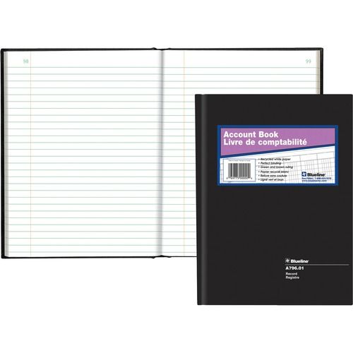 Blueline A796.01 Account Book, 200 Sheets, 7 11/16" x 10 1/4"