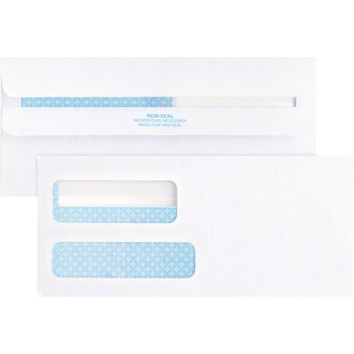 #9 Double Window Security Envelopes, 8 7/8" x 3 7/8", Self-sealing, Box of 500