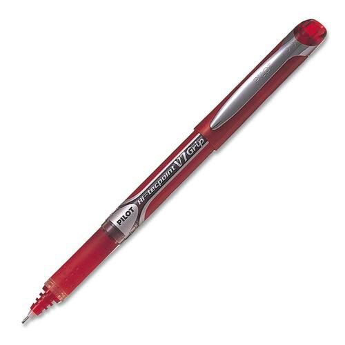 Pilot Hi-Tecpoint V7 Grip Rollerball Pen, Needle Point 0.7, Red
