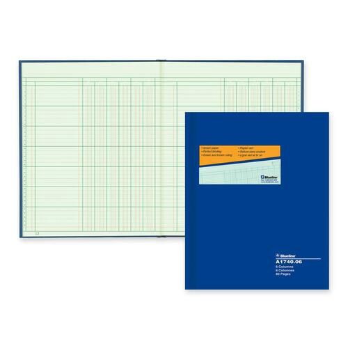 Blueline 1740 Series Columnar Book, 6 Columns, 80 Pages