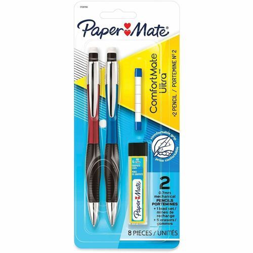 Paper Mate ComfortMate Ultra Mechanical Pencil, 2H Lead, 0.7 mm, Refillable - 2 Pack