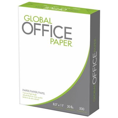 Global Copy Paper 20lb Bond 8.5 X 11, 500 Sheets Per Ream