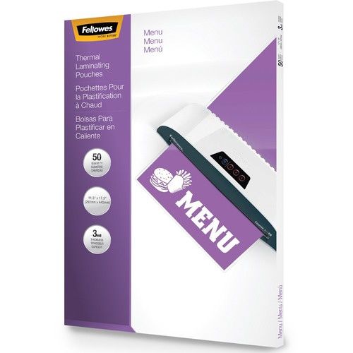 Fellowes Thermal Laminating Poches, 11.5" X 17.5", 3mil, Pack of 50