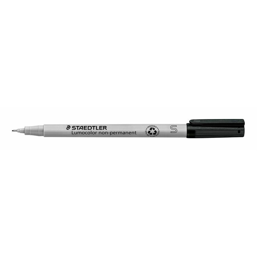 Staedtler Lumocolor Super Fine, Fibre-Tip, Non-permanent, Black