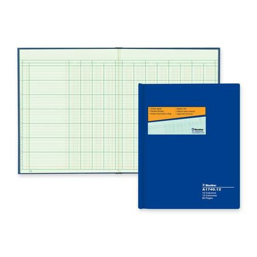 Blueline 1740 Series Columnar Book, 12 Columns, 80 Pages
