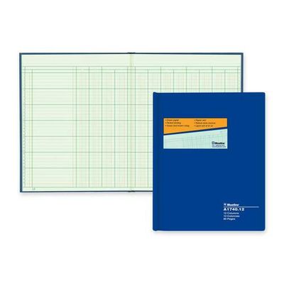 Blueline 1740 Series Columnar Book, 12 Columns, 80 Pages