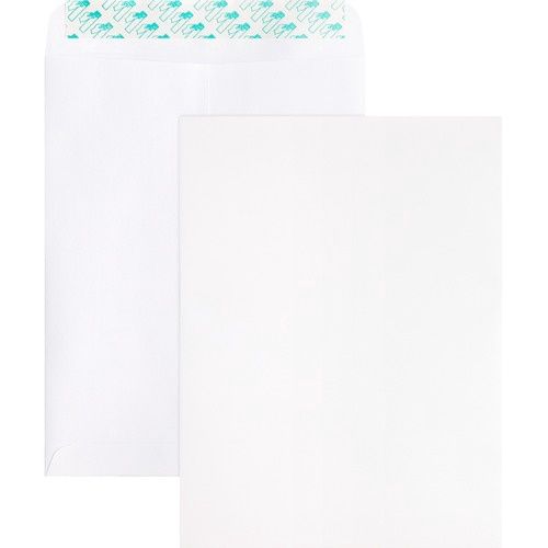Self Sealing Catalog Envelope, 9 X 12", 28 lb, Peel &amp; Seal, White, Box of 100