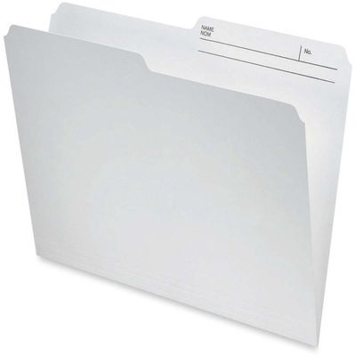 Pendaflex 1/2 Tab Cut Letter, Ivory / White File Folders, 8 1/2" x 11", Box of 100