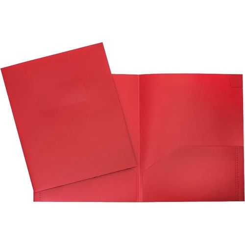 Letter Report Cover, 8 1/2 x 11", 2 Pockets, Polypropylene, Red