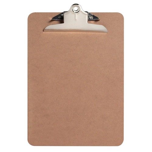 Hardboard Clipboard 9" x 12.5", Letter Size
