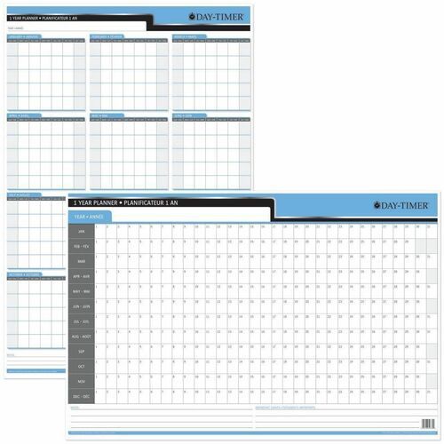 Daytimer Calendar 1 year, Laminated Planner, 24 x 36