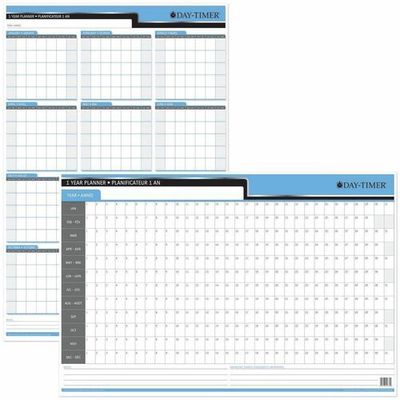 Daytimer Calendar 1 year, Laminated Planner, 24 x 36