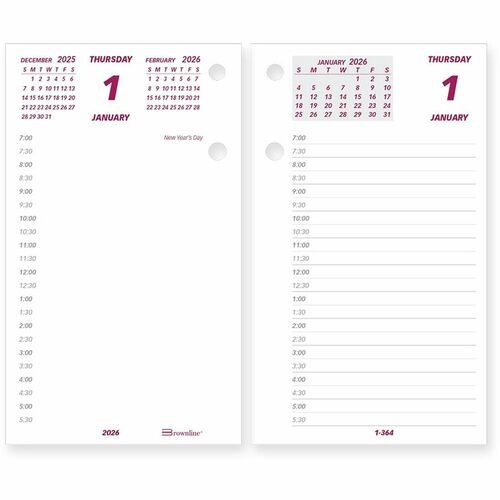 Brownline Daily Calendar Pad Refill 6" x 3-1/2"