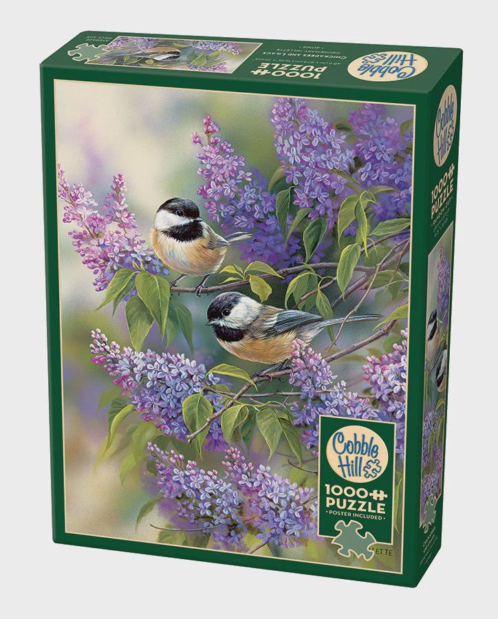 Cobble Hill 1000 Piece Puzzles- Chickadees And Lilacs