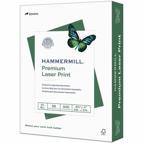 Hammermill Premium Laser Printr Paper, 8.5x11, White , 98 Brightness, 24 lb
