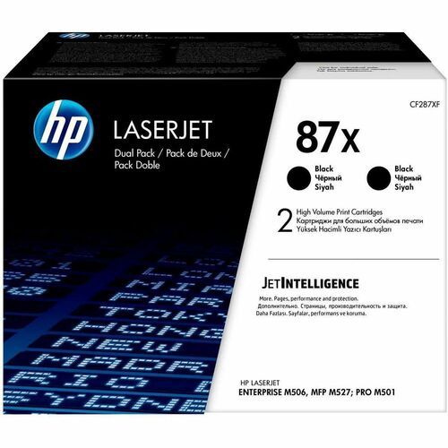 HP 87X Black Toner Cartridge, High Yield , 2 Pack